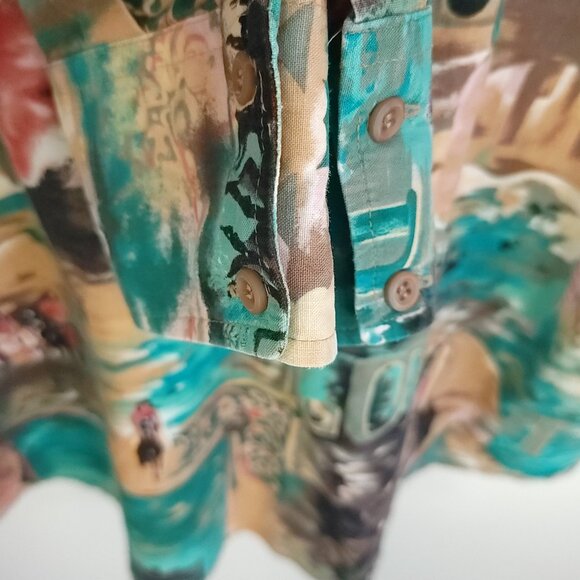 Vtg Brooks Dunn Western Shirt Men's 16 1/2x35 Multicolor Print Panhandle Slim - Picture 7 of 10